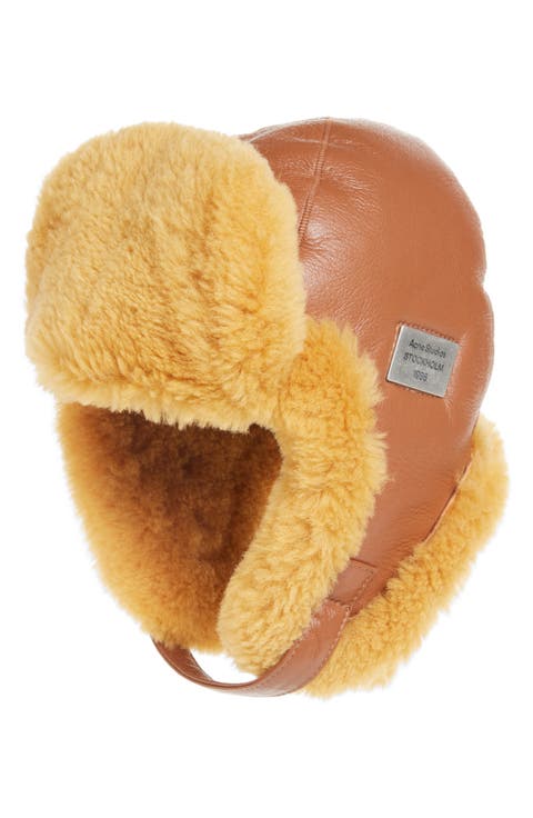 Belmet Leather & Genuine Shearling Hat