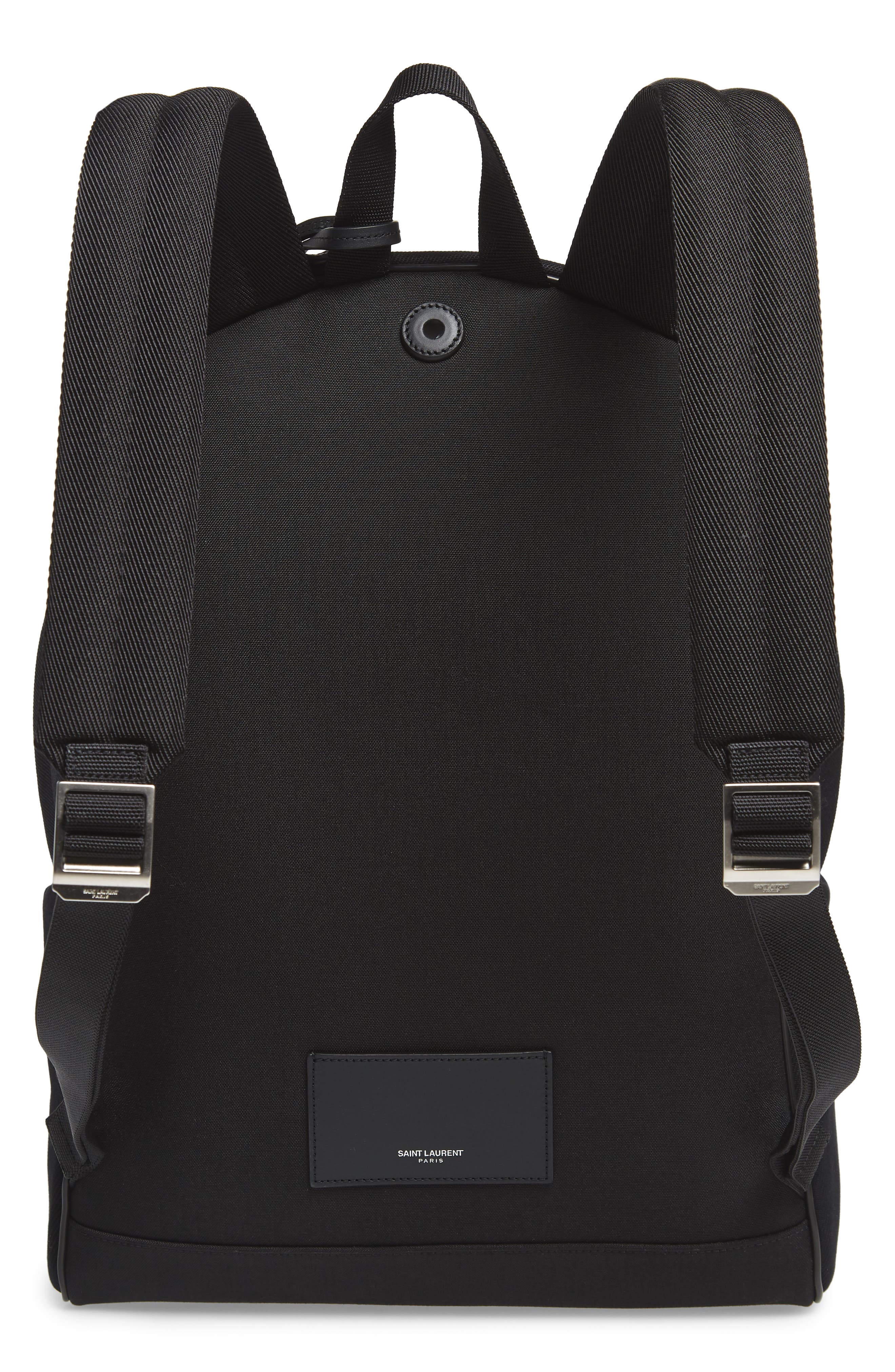 Saint Laurent City Canvas Backpack, Alternate, color, 