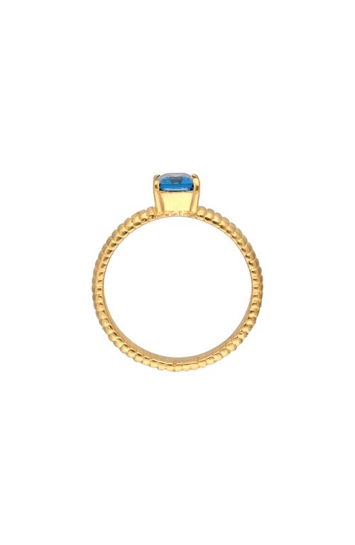 Ys Gems London Blue Topaz Ring In Blue