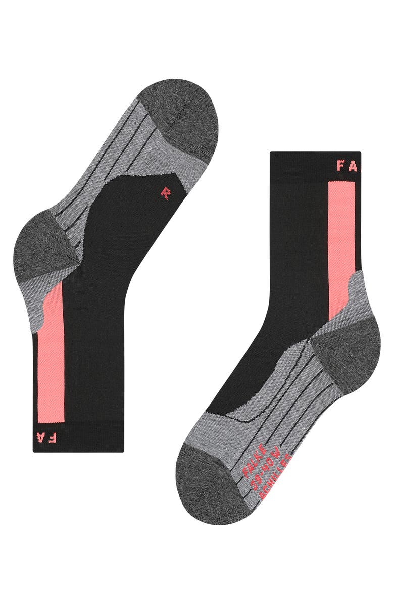 Falke Achilles Health Tendon Relief Athletic Socks, Alternate, color, Black