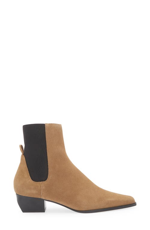 Mango Square Toe Bootie In Brown