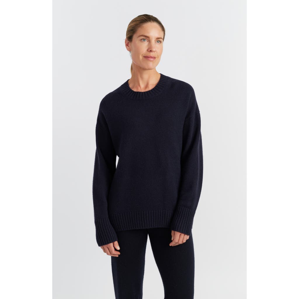 Chinti & Parker Pure Cashmere Crew Neck Sweater In Black
