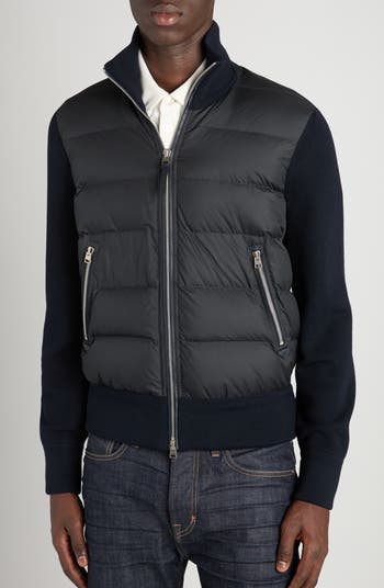 TOM FORD Mixed Media Zip Cardigan | Nordstrom