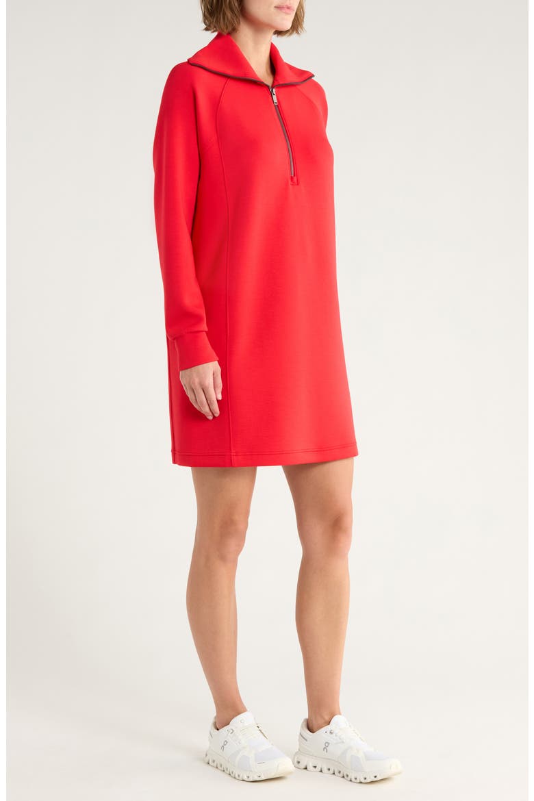 AirEssentials Half Zip Minidress, Alternate, color, SPANX RED