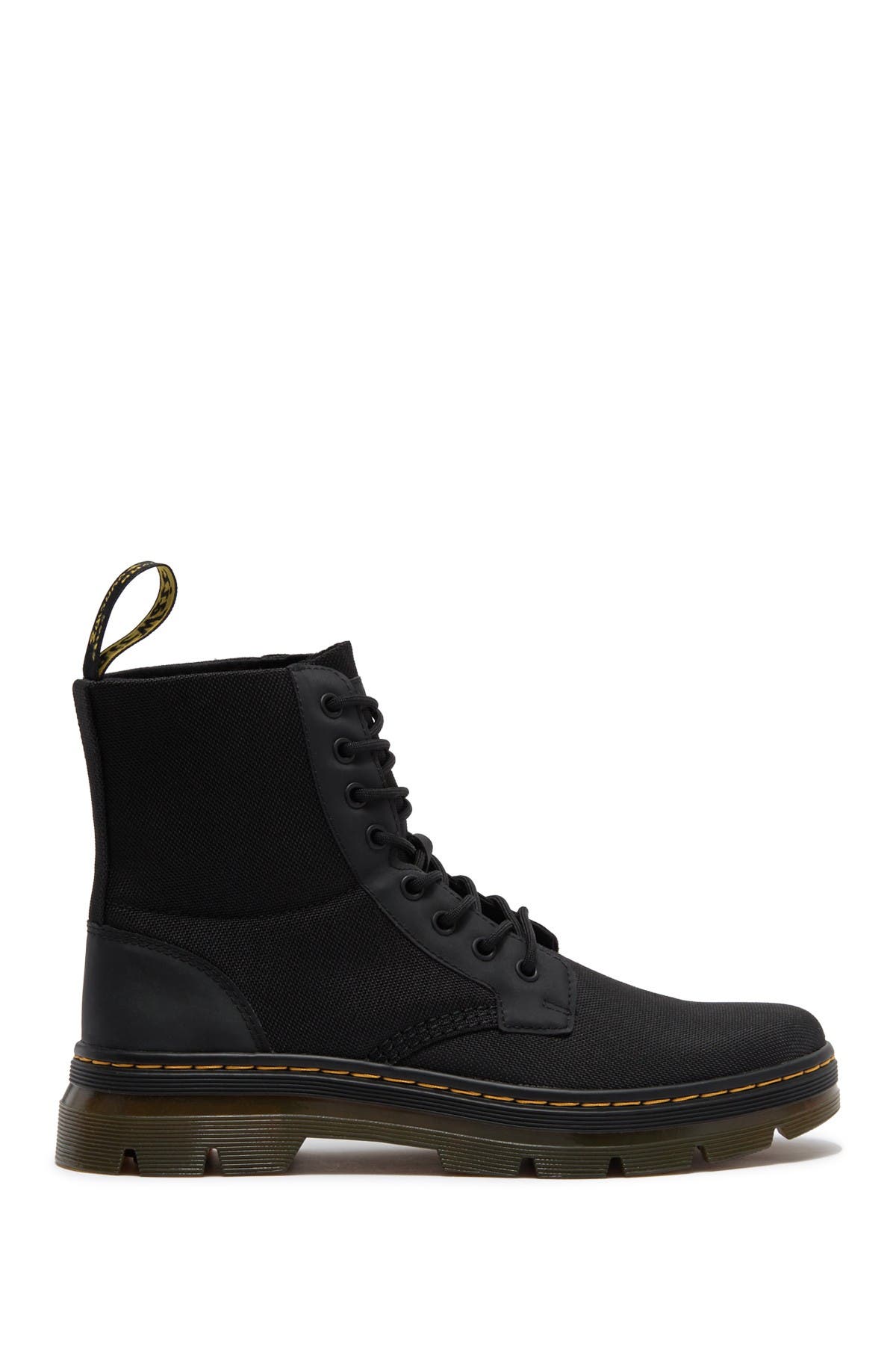Dr. Martens Combs Lug Sole Combat Boot, Alternate, color, Black