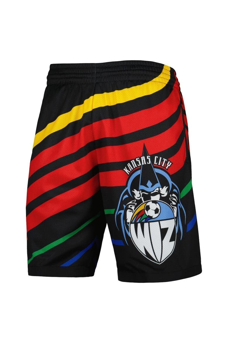 Men's Mitchell & Ness Black Sporting Kansas City Swingman Shorts, Alternate, color, Black
