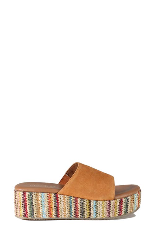 Diba True Rock Steady Platform Slide Sandal In Orange