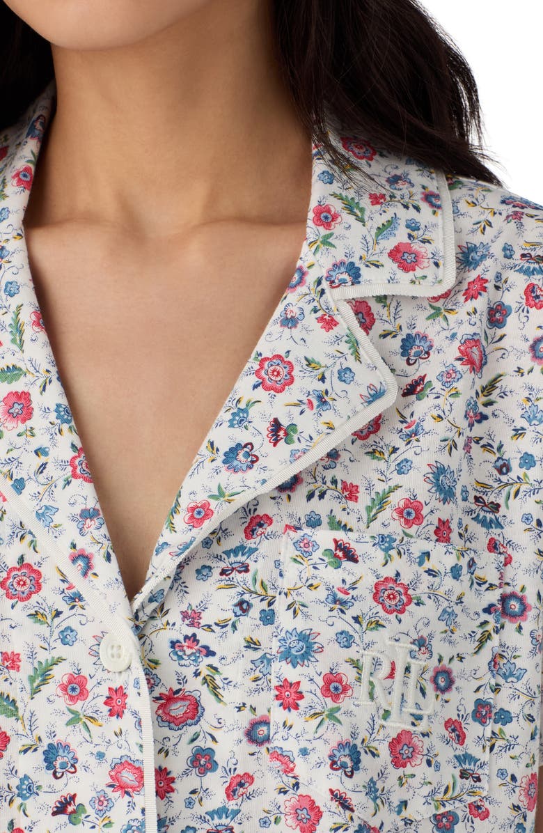 Lauren Ralph Lauren Monogram Crop Pajamas, Alternate, color,