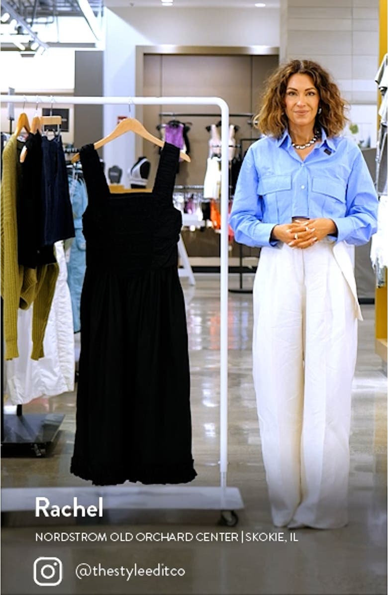 Smock Bodice Organic Cotton Poplin Sundress, sales video thumbnail