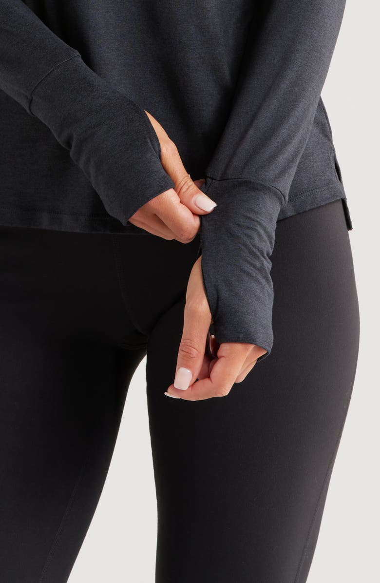 Zella Liana Restore Soft Lite Long Sleeve T-Shirt, Alternate, color, Black