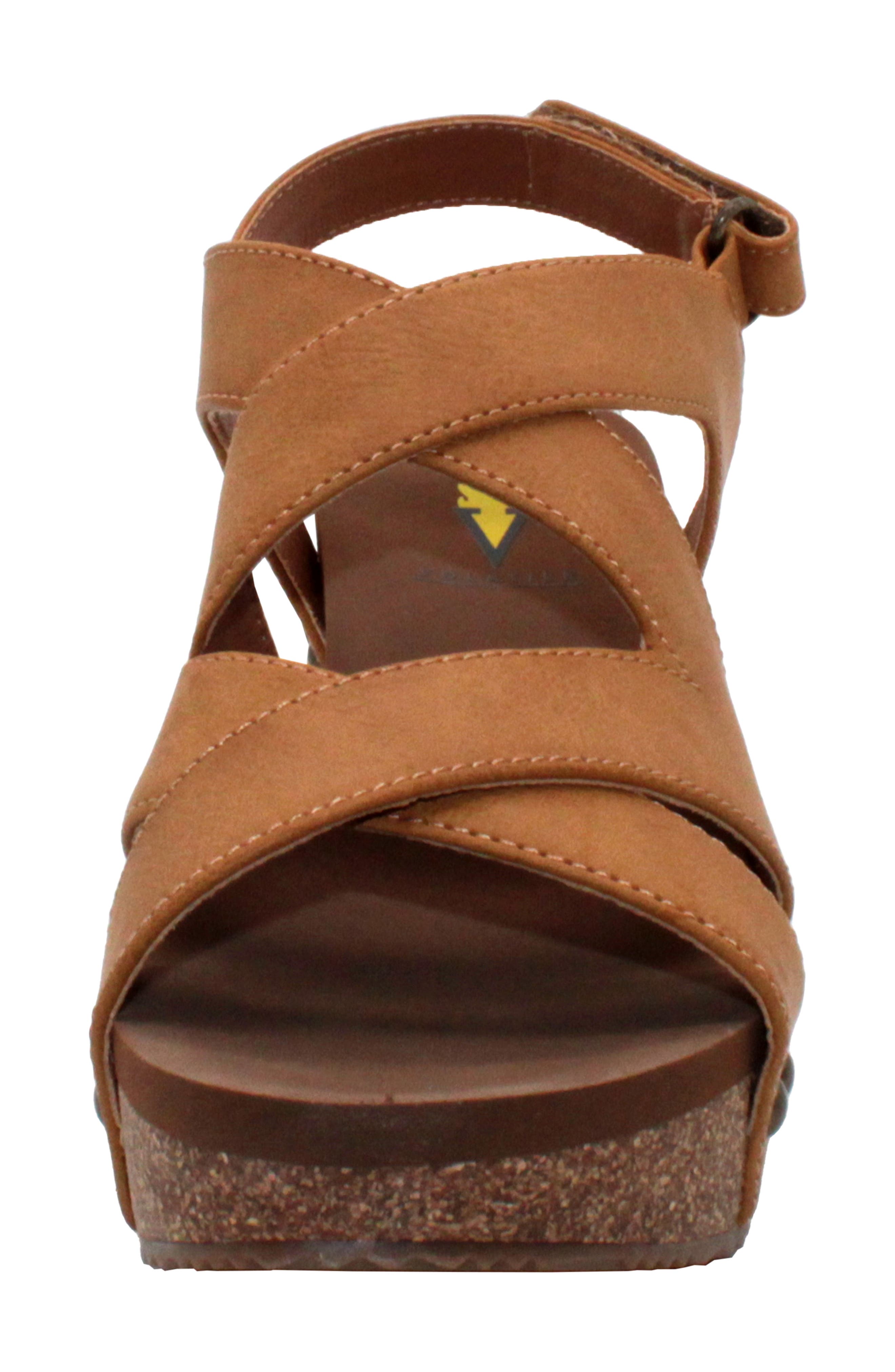 Tory Crisscross Wedge Sandal, Alternate, color, TAN