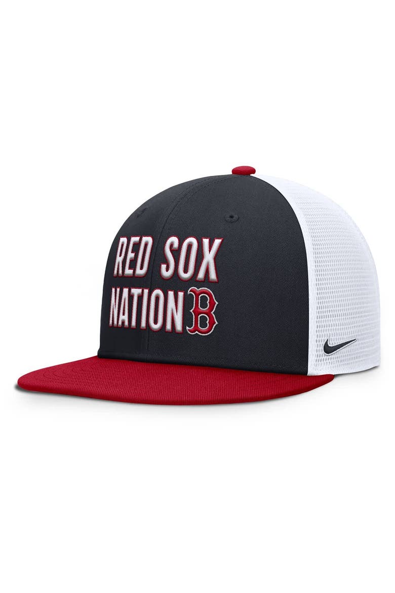 Men's Nike  Navy Boston Red Sox Pro Trucker Snapback Hat, Alternate, color, Navy
