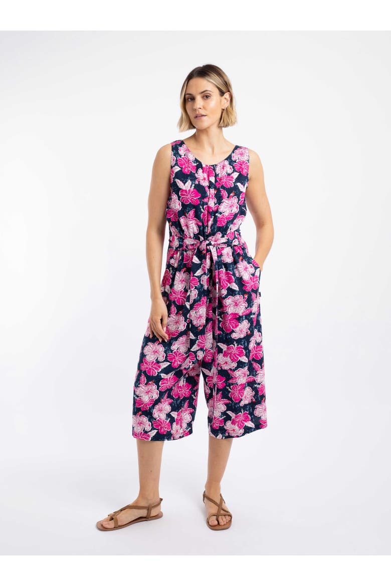 Nalani Printed Viscose Jumpsuit, Main, color, Fuchsia Punch