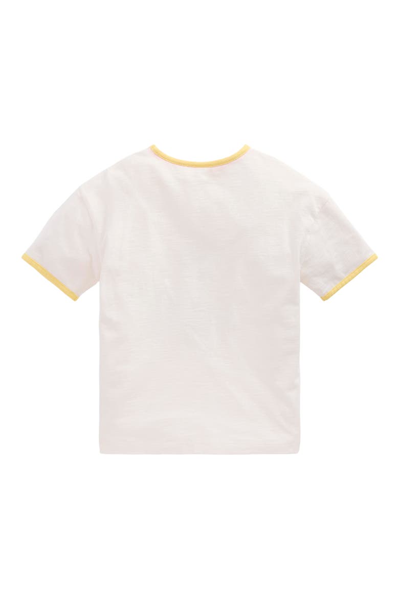 Kids' Daisy Graphic Cotton Ringer T-Shirt, Alternate, color, IVORY SUNFLOWER
