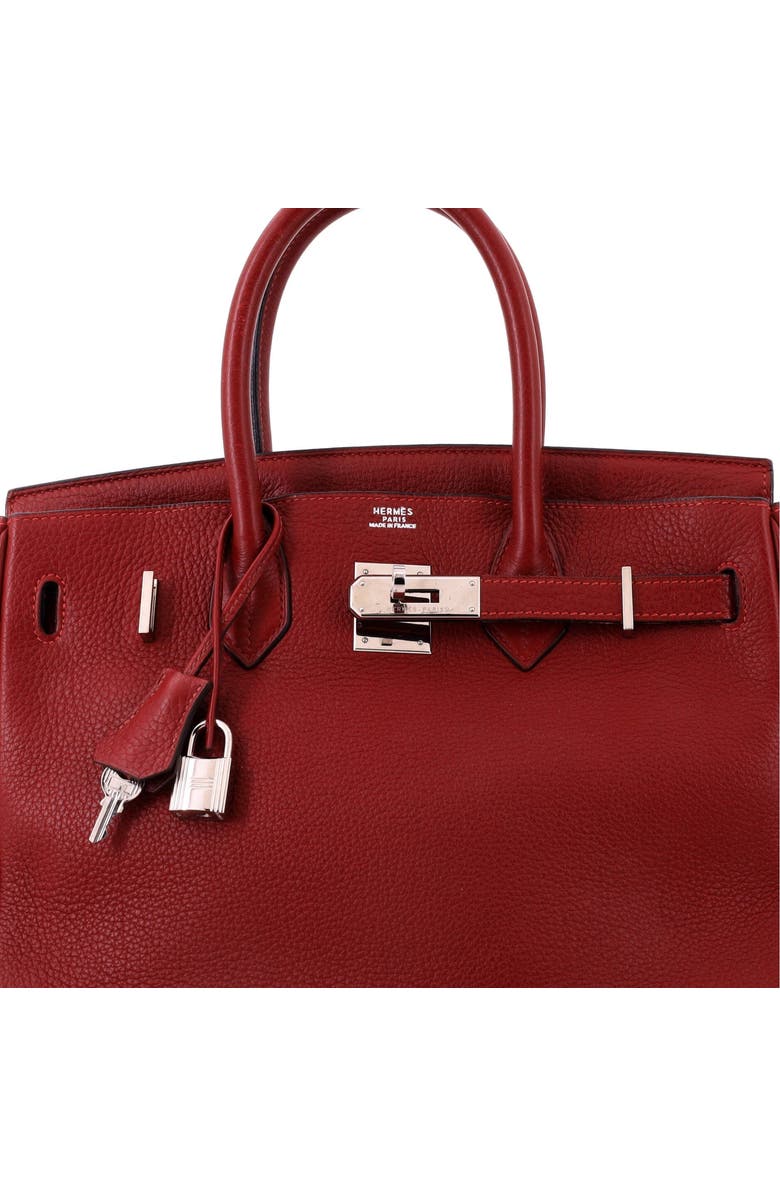 Pre-Owned Hermes Birkin Handbag Red Clemence with Palladium Hardware 30, Alternate, color, Rouge H