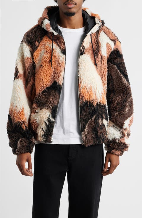 Horses High Pile Fleece Hooded Jacket