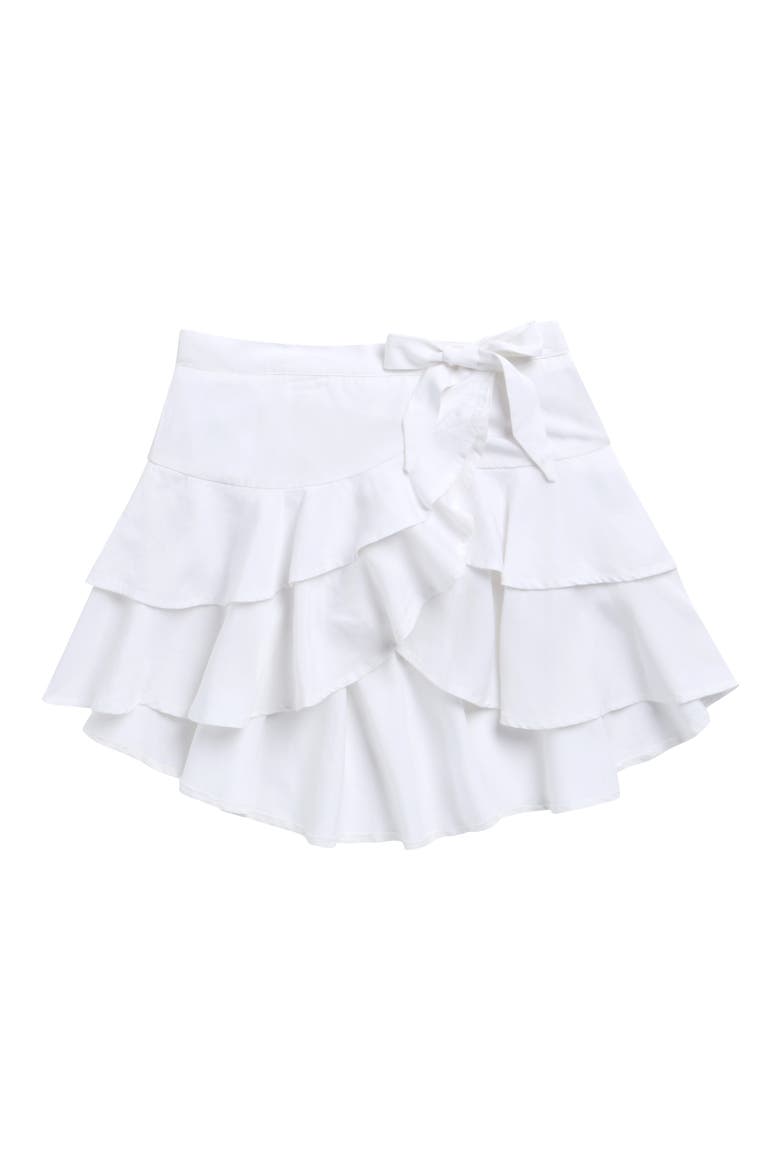 Kids' Tiered Ruffle Skort, Main, color, WHITE