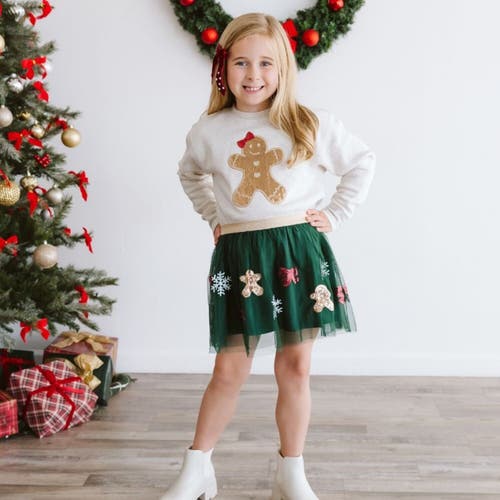 Sweet Wink Gingerbread Joy Sequin Christmas Tutu In Green