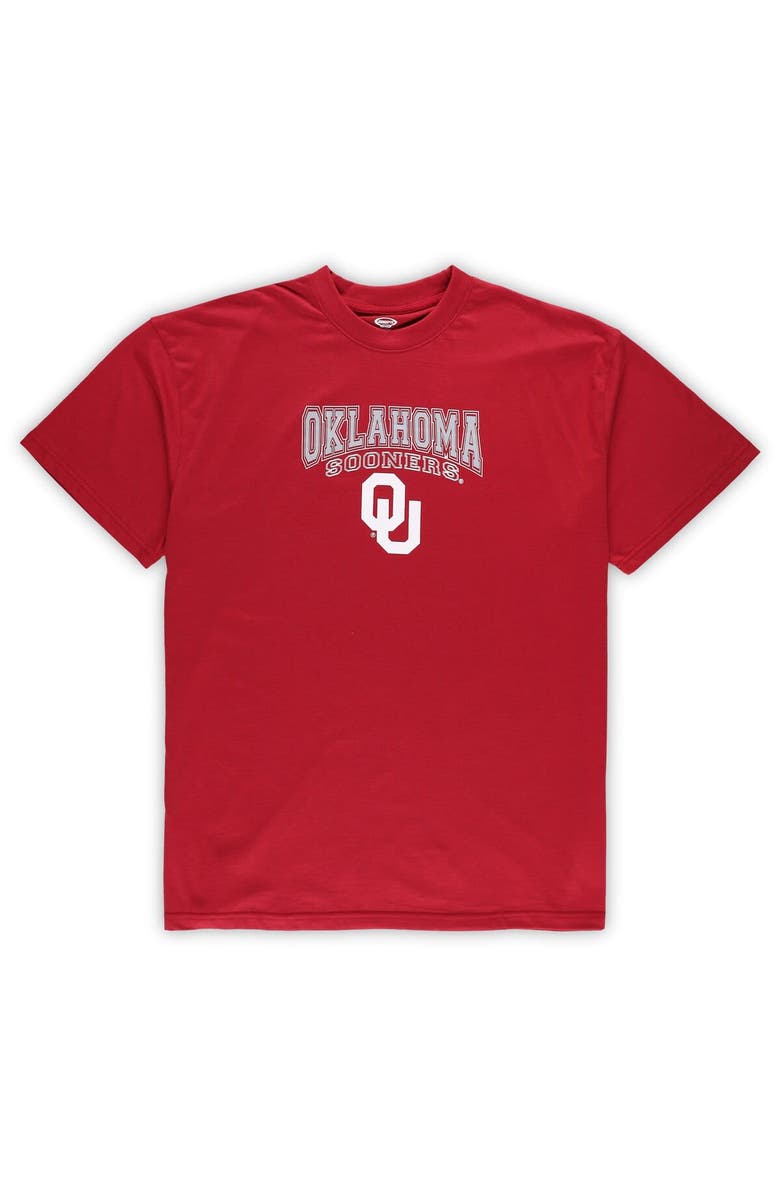 PROFILE Men's Profile Crimson/Gray Oklahoma Sooners Big & Tall 2-Pack T-Shirt & Flannel Pants Set, Alternate, color, Crimson