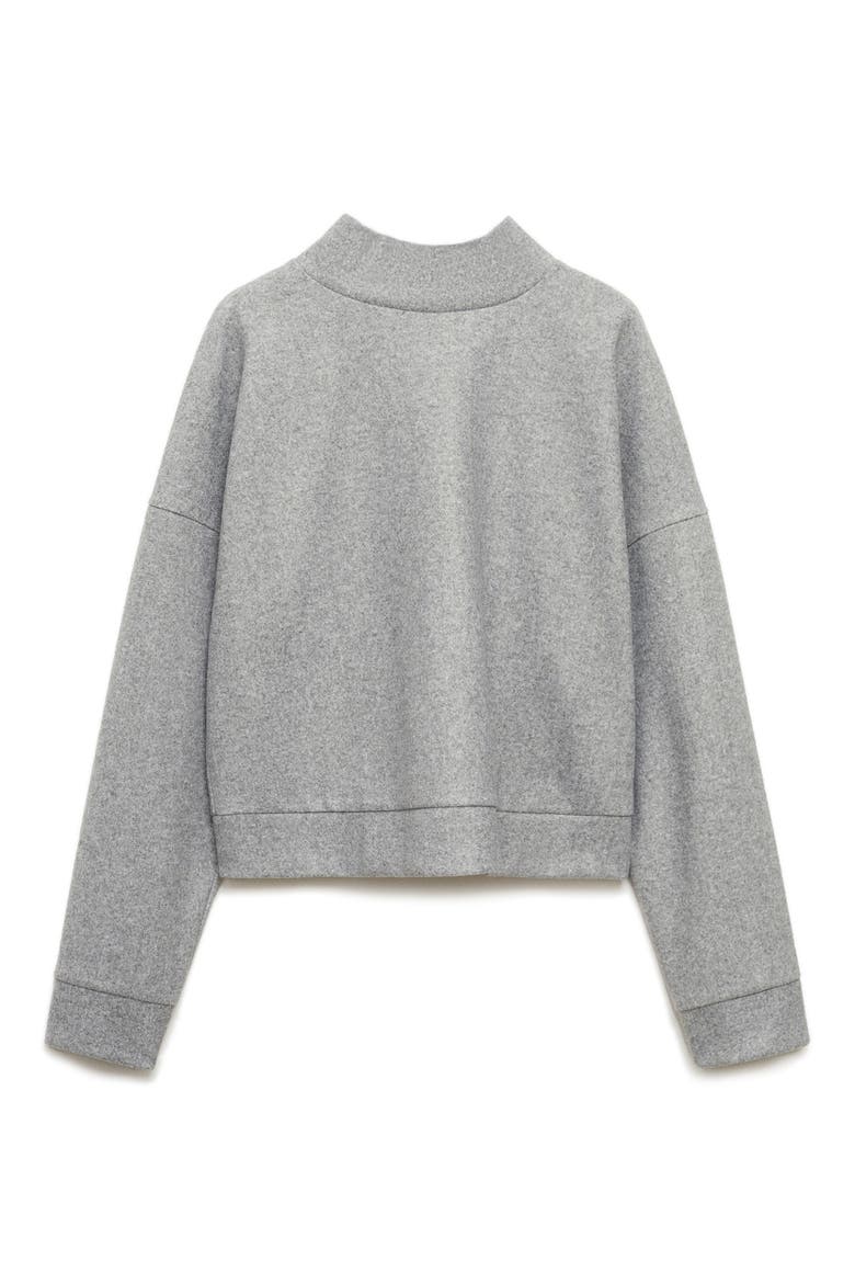 Mock Neck Sweatshirt, Alternate, color, GREY