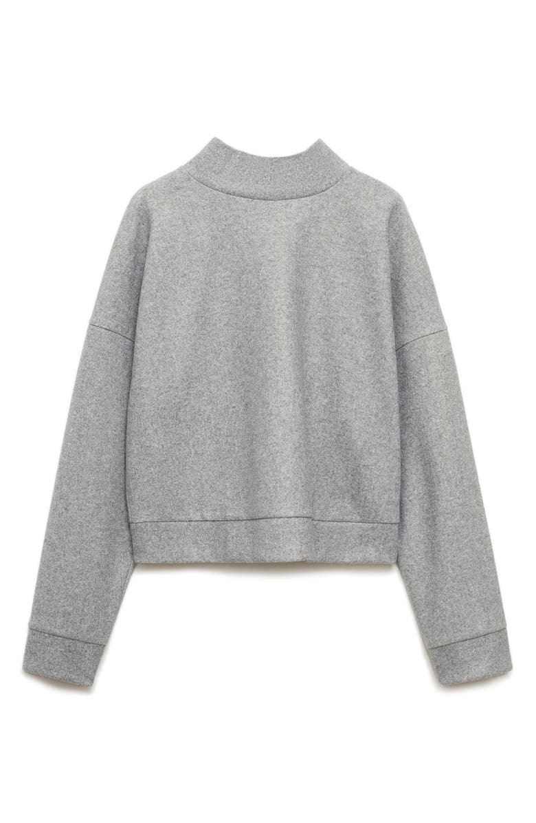 MANGO Mock Neck Sweatshirt, Alternate, color,