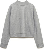 MANGO Mock Neck Sweatshirt