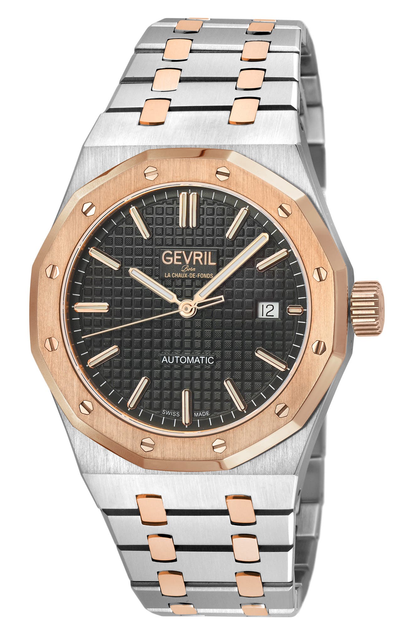 GEVRIL Gotham Automatic Bracelet Watch, 41mm