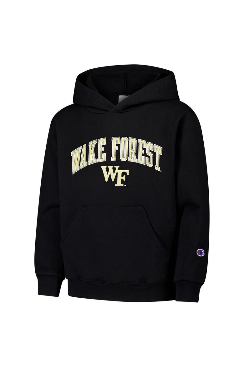 Youth Champion Black Wake Forest Demon Deacons Campus Pullover Hoodie, Alternate, color, Black