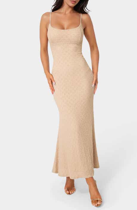 bebe Floral Lace Body-Con Maxi Dress