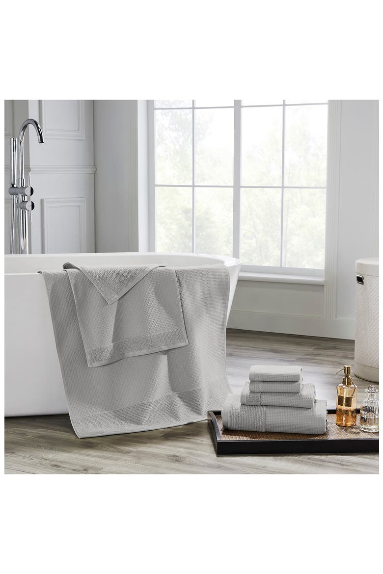 Waffle Rib 6-Piece Towel Set, Alternate, color, OYSTER
