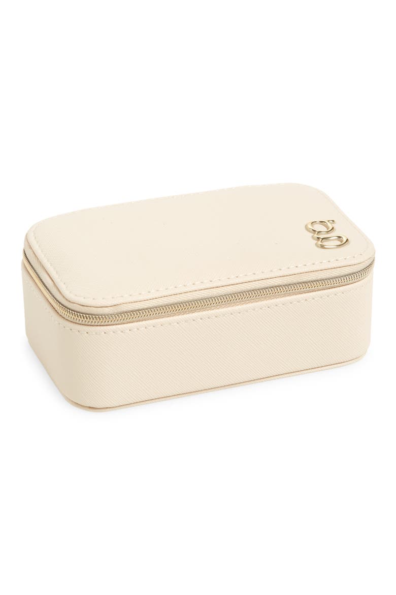 Initial Rectangular Jewelry Box, Main, color, G- CREAM- GOLD