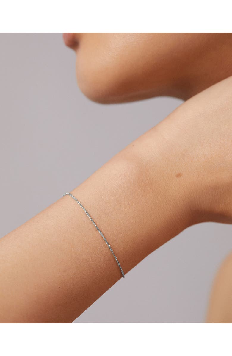 Monica Vinader Shimmer Chain Bracelet, Alternate, color, 14Kt Solid White Gold