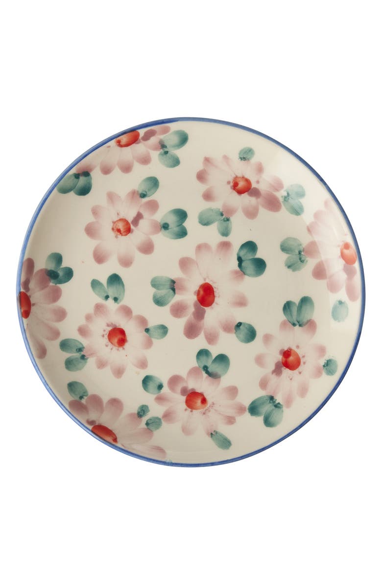 Rice by Rice Set of 4 Hand-Painted Ceramic Cake Plates, Main, color, Multi