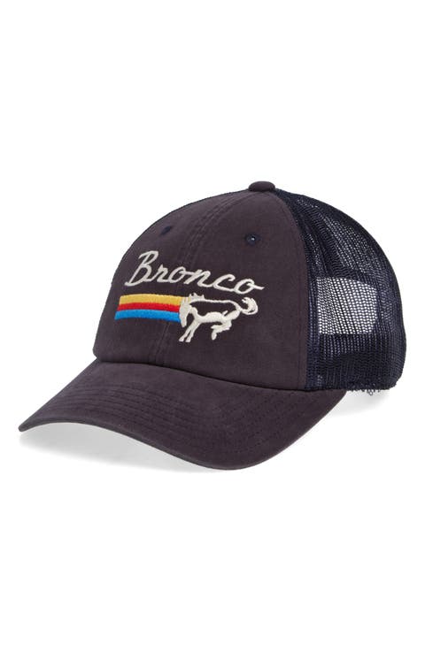 Bronco Raglan Bones Adjustable Trucker Cap
