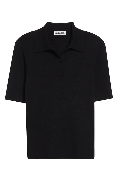 Rib Merino Wool Polo