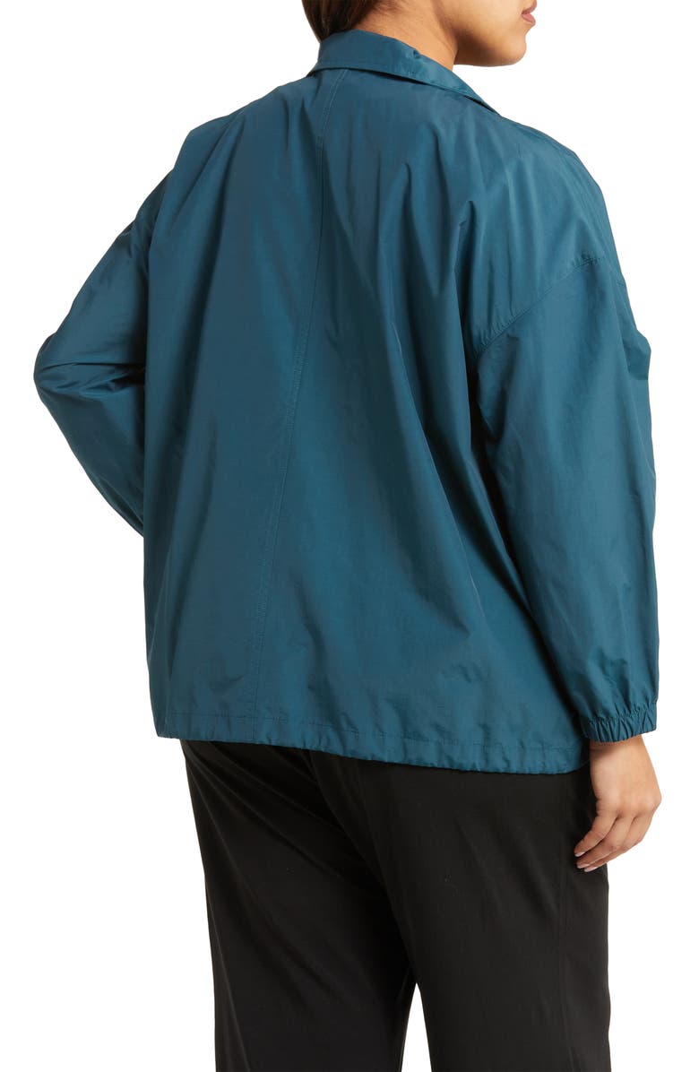 Eileen Fisher Stand Collar Organic Cotton Blend Zip Jacket, Alternate, color, 