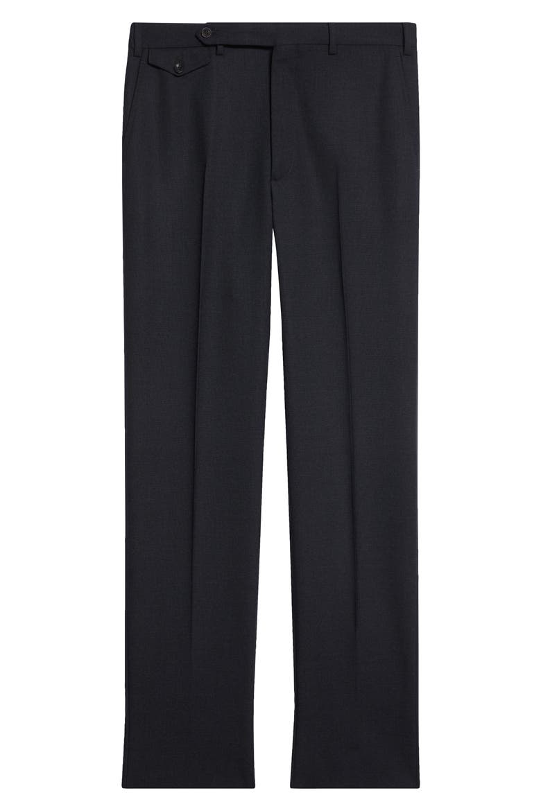 Waverly High Twist Virgin Wool Trousers, Alternate, color, CHARCOAL