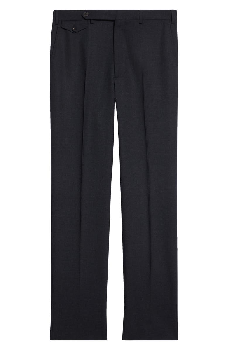 J. Mueser Waverly High Twist Virgin Wool Trousers, Alternate, color, Charcoal