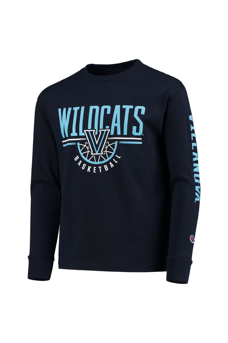 Youth Champion Navy Villanova Wildcats Basketball Long Sleeve T-Shirt, Alternate, color, Navy