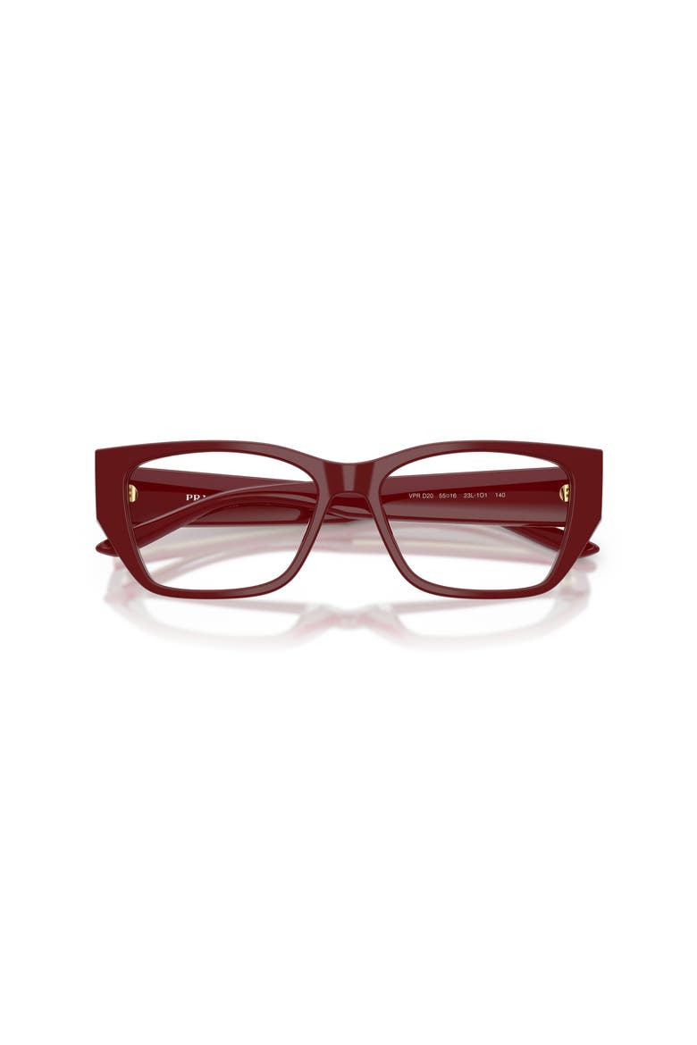 55mm Rectangle optical glasses, Alternate, color, Brown