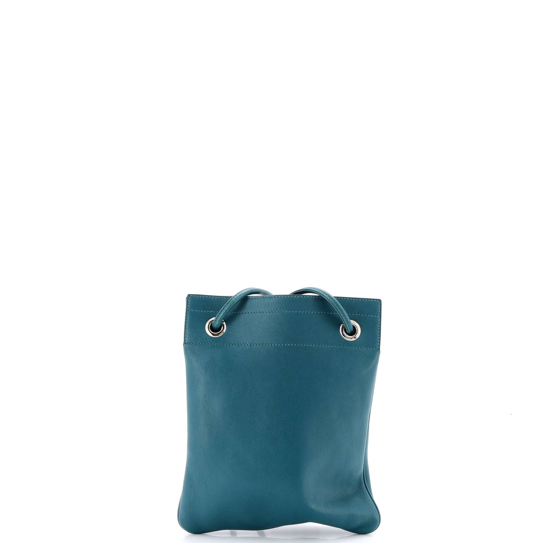 Pre-Owned Hermes Aline Bag Milo Lambskin and Swift Mini, Alternate, color, Vert Bosphore