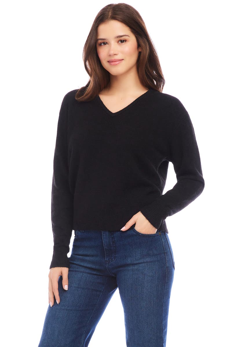 Karen Kane V-Neck Sweater, Alternate, color, 