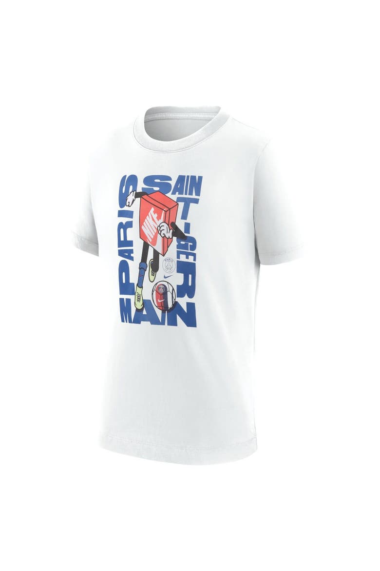 Youth Nike White Paris Saint-Germain Boxy Character T-Shirt, Alternate, color, White