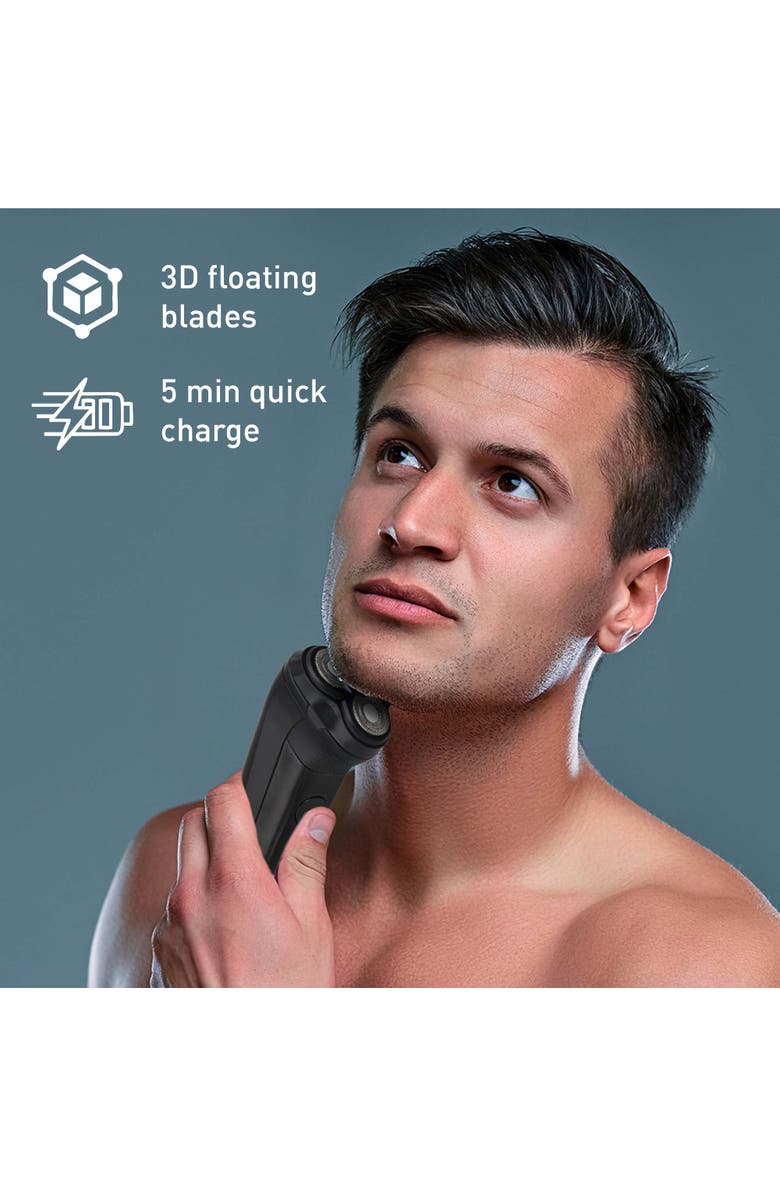 PURSONIC Shaving Power Bundle Mario Lopez Men's Rechargeable Electric Shaver & Painless Electric Shaver, Alternate, color, Multicolor