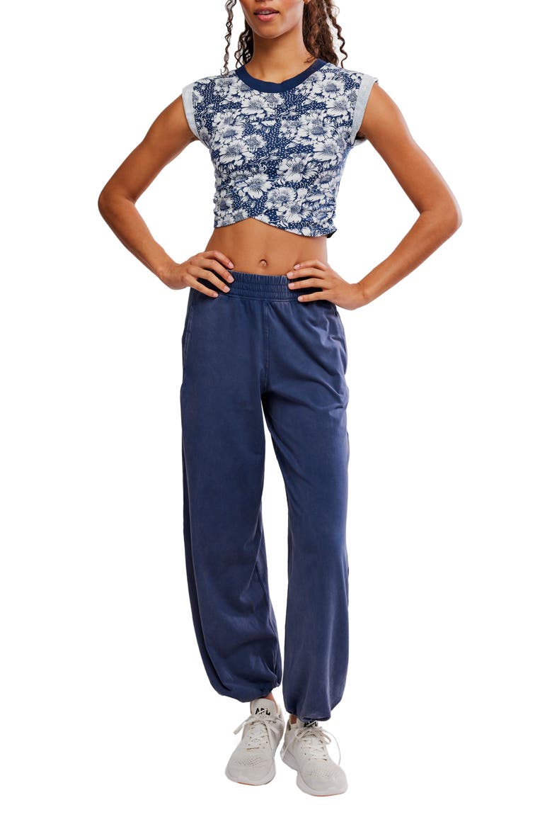 FP Movement Hot Shot Floral Crossover Top & Joggers Set (Women