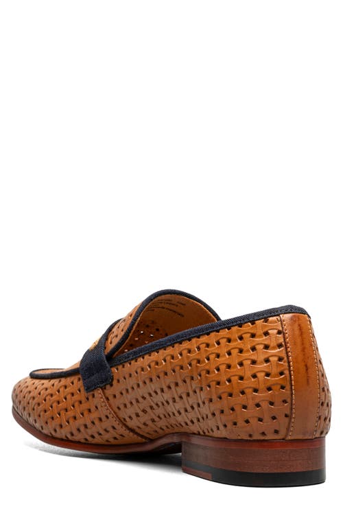Stacy Adams Winstead Saddle Penny Loafer In Natural
