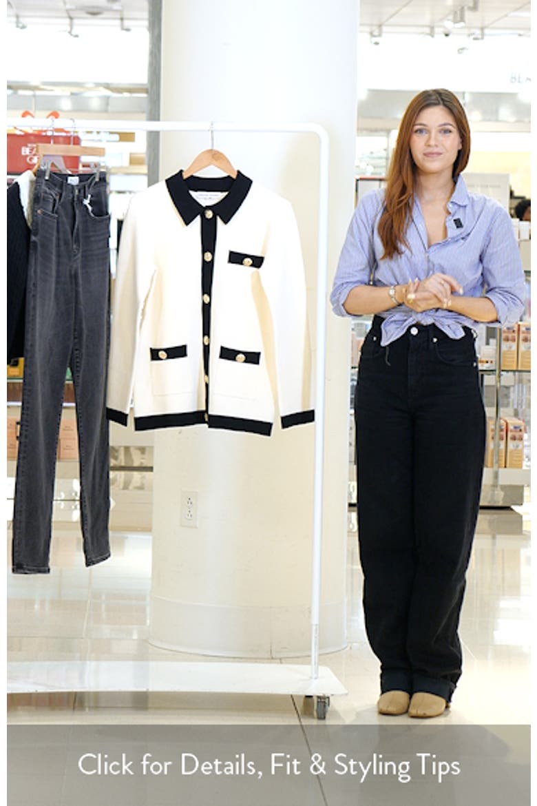 Contrast Edge Collared Cardigan video