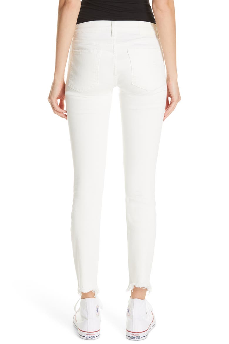 Allison Distressed Skinny Jeans, Alternate, color, GARRET WHITE