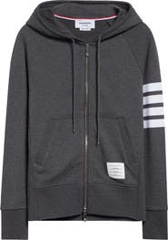 【関税込み】Thom Browne ブラック 4-Bar フーディ Thom Browne Classic 4-Bar Zip Cotton Hoodie | Nordstrom