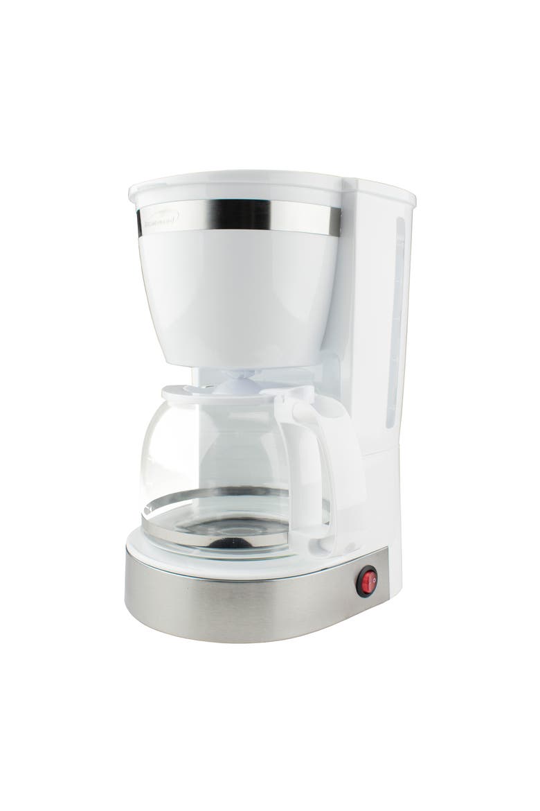 10 Cup 800 Watt Coffee Maker, Main, color, White